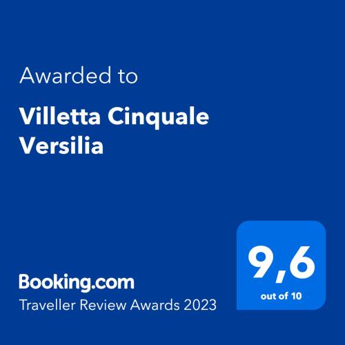 a blue screen with the text awarded to villetta crucible versus vienna at Villetta Cinquale Versilia in Cinquale