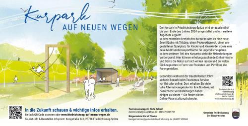 a flyer for a park with a picture of a man at Haus Blaubär in Friedrichskoog