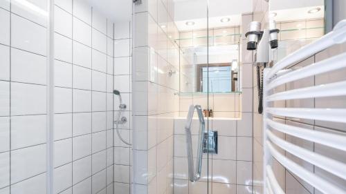 Ένα μπάνιο στο Seaside Studio Apartment THE RED FISH