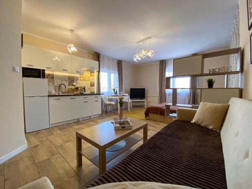 Η κουζίνα ή μικρή κουζίνα στο Mokka Apartament