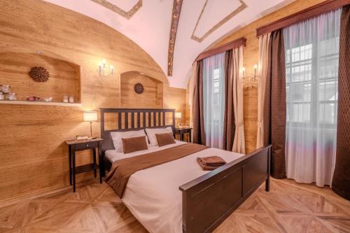 Postel nebo postele na pokoji v ubytování Unique Prague Apartment