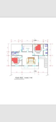 Appartement meublé avec Spa jacuzzi privatifの見取り図または間取り図