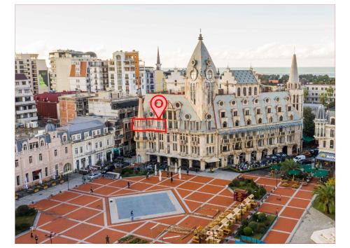 Nespecifikovaný výhled na destinaci Batumi nebo výhled na město při pohledu z apartmánu