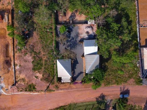 Uma vista aérea de Tarumã Challes, Chalé para casais