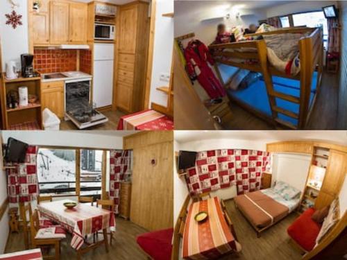 a collage of pictures of a tiny house at Les Menuires coeur de station in Les Menuires