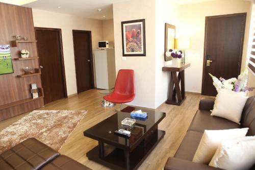 Posezení v ubytování Dreams Suites