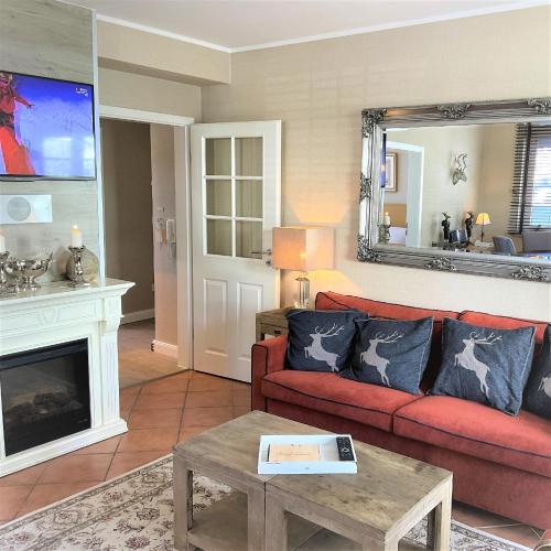 Posezení v ubytování Luxus Ferienwohnung Hirschzeit