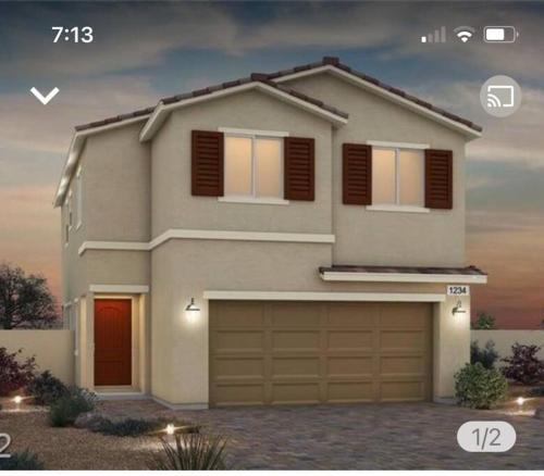 a rendering of a house with a garage at New,and Modern Home close to the strip in Las Vegas