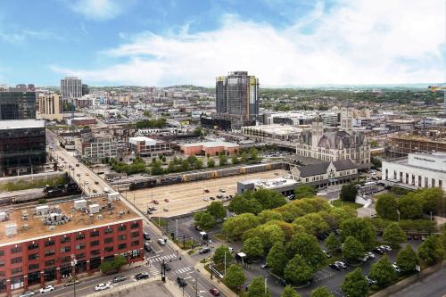 an aerial view of a city with buildings at JW Marriott Nashville in Nashville