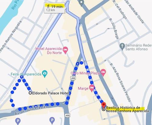 a map of dubrovnik with red dots at Apê a 4 min da Basílica in Aparecida