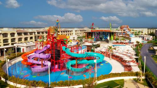 an indoor water park with a water slide at Moon Palace The Grand Cancun All Inclusive in Cancún
