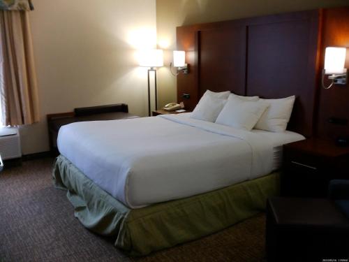 a large white bed in a hotel room at Wingate by Wyndham Buckhannon in Buckhannon