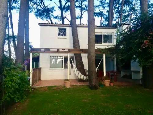 une maison avec un hamac à l'avant dans l'établissement Altamira 1, à Punta del Este