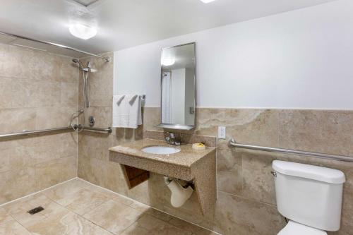 a bathroom with a toilet and a sink at Best Western Plus El Paso Airport Hotel & Conference Center in El Paso