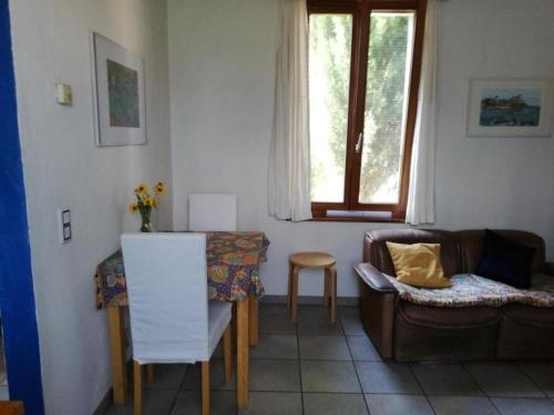 uma sala de estar com um sofá e uma mesa em Casettina - b48822 em Minusio