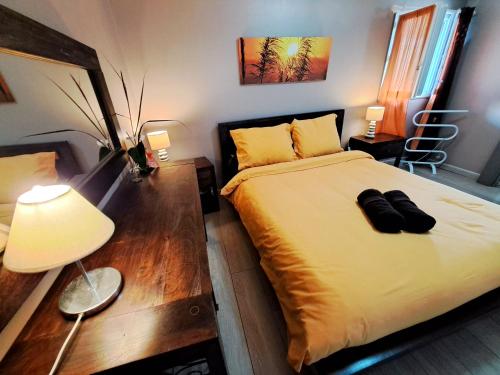 Cama o camas de una habitación en Le Ruisseau