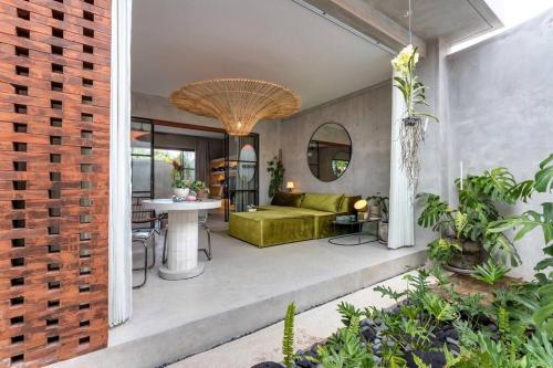 Χώρος καθιστικού στο Charming one-bedroom studio