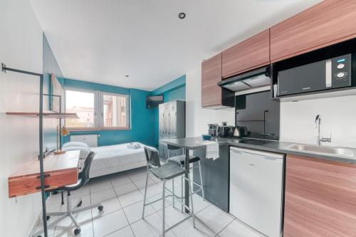 Una cocina o cocineta en Atelier-Gerland