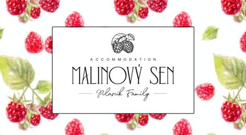 a sign for a million strawberry sign next to raspberries at Malinovy Sen II in Habovka