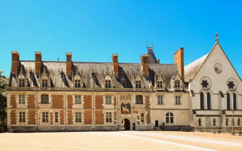 un gran edificio de ladrillo con un cielo azul en el fondo en Gîte de la Basilique Â 10 Minutes du Château, en Blois