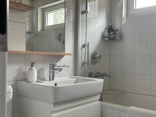 Koupelna v ubytování Chasa Stefania, modernes Engadiner Haus mit Wellness und Sauna