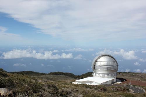 an observatory sitting on top of a hill at Hotel Benahoare in Los Llanos de Aridane