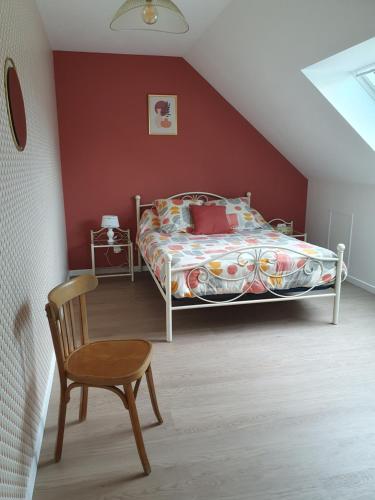 Postel nebo postele na pokoji v ubytování La Bélinoise, à proximité du circuit des 24h