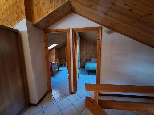 a view of a room in a house at Delizioso appartamento in centro a Champoluc in Champoluc