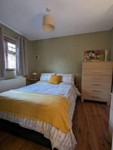 1 dormitorio con 1 cama y vestidor en TeachinTom, en Strabane