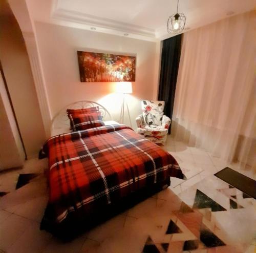 Cama o camas de una habitación en Studio Nakkaştepe İstanbul