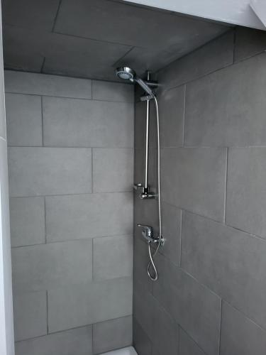 a shower with a shower head in a bathroom at Gemeinschaft Ferienhaus in Bad Neuenahr-Ahrweiler