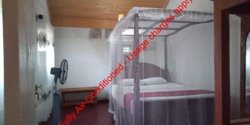 ein Schlafzimmer mit einem Etagenbett in einem Zimmer in der Unterkunft Yala Redhill in Yala