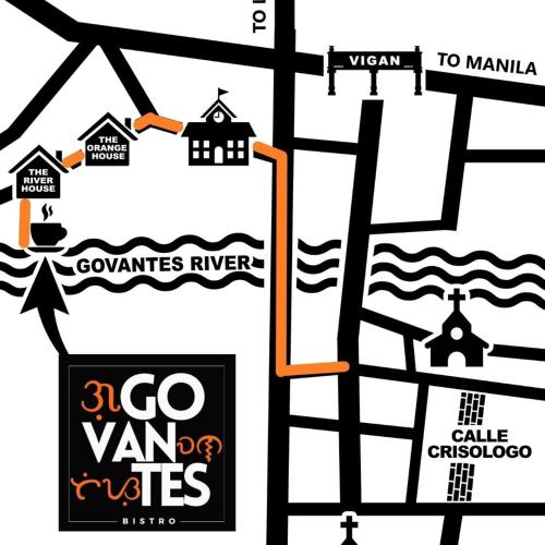 a map of the city of van nuys with signs at The Bistro House - Loft Unit - Vigan in Vigan