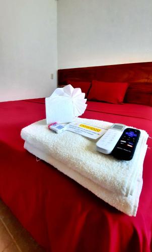 Katil atau katil-katil dalam bilik di Cataviento Hotel