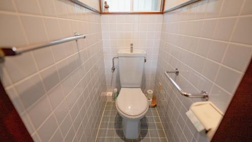 a bathroom with a white toilet in a stall at AMAMI-Green-Garden in Amami