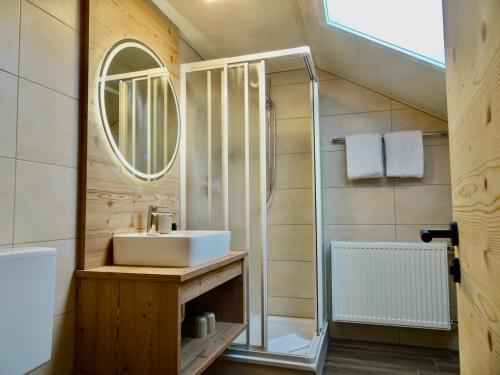 Koupelna v ubytování Hotel-Garni Kalkbrennerhof