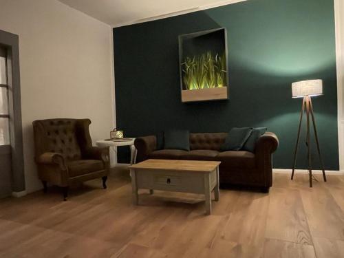 Posezení v ubytování Ferienwohnung Seegras