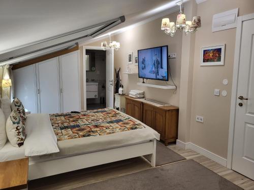 Ένα ή περισσότερα κρεβάτια σε δωμάτιο στο Hotel Odeon