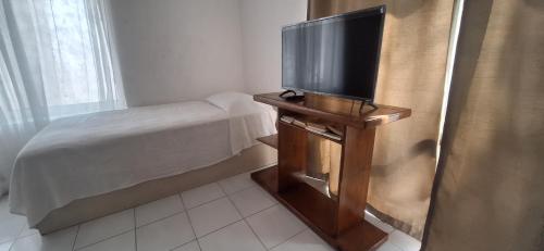 En tv och/eller ett underhållningssystem på Quinta Valentina Morelos