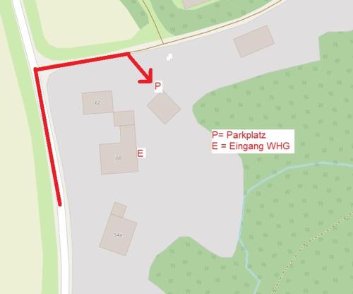 a map of a parking lot with ainging mine at Wohnung in Medlitz in Rattelsdorf