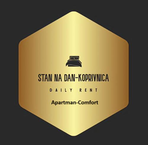 une plaque d'or portant le nom de l'étoile ma dan kaponika dairy rent dans l'établissement Stan na dan Koprivnica-Comfort, à Koprivnica