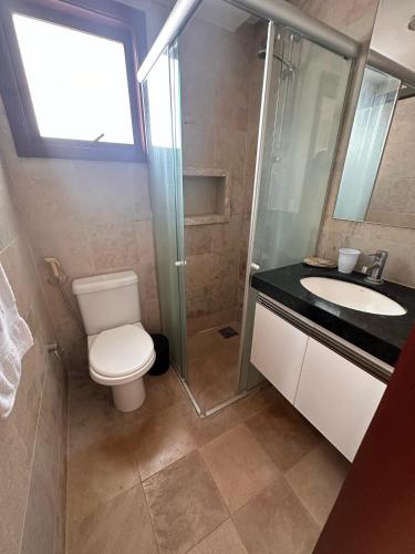Vonios kambarys apgyvendinimo įstaigoje Taiba Beach Resort - Ap 106 BL A - IMOB TEMPORADA