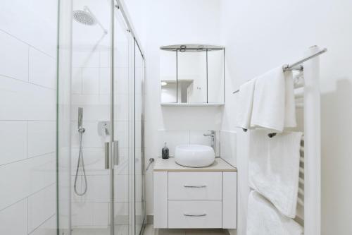 Ванная комната в Kubelíkova 32 Residence