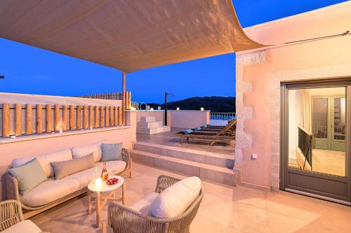 Villa Mirage Kournas Rooftop Sunset by Posarelli