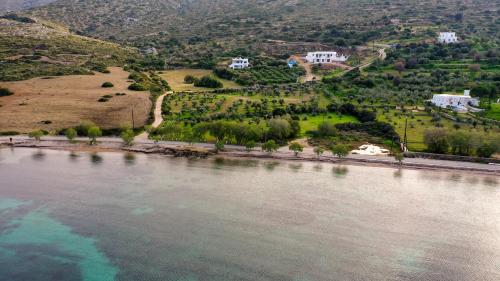 an aerial view of a body of water at VILLA BLEFOUTI at BLEFOUTI BEACH in Parthénion