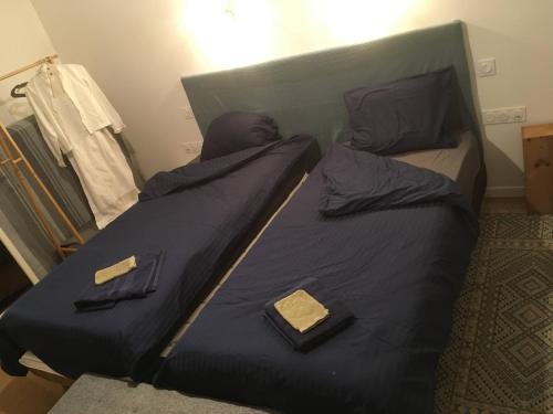 Postel nebo postele na pokoji v ubytování LES PIPISTRELLES 19 - chambre d'hotes