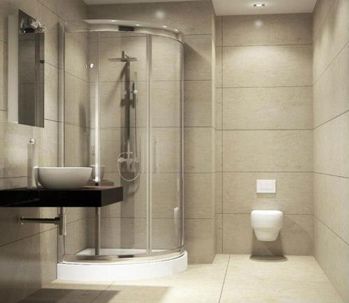bagno con doccia e servizi igienici. di New Gudauri Apartment a Gudauri