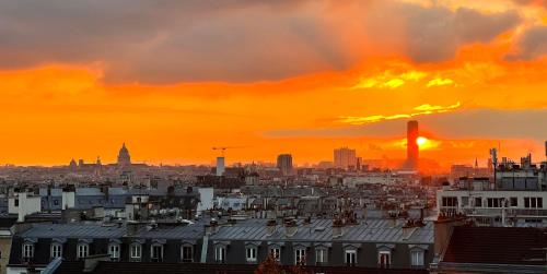 Rooms with fabulous view on Paris roofs