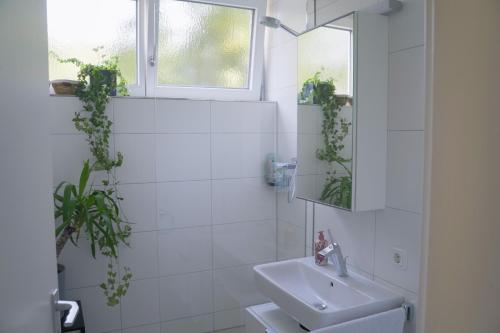 Et badeværelse på Gemütliche Wohnung in München