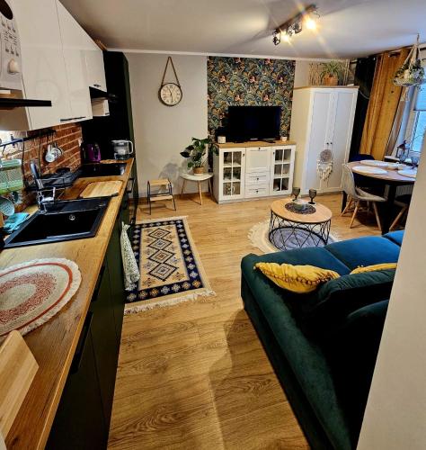 Kuchyň nebo kuchyňský kout v ubytování Apartament Boho
